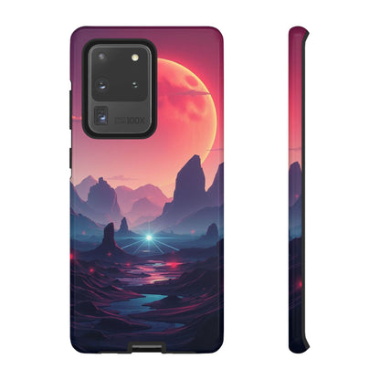Samsung Galaxy S20 Ultra / Glossy Phone Case - Alien Moon Landscape Design Phone Case