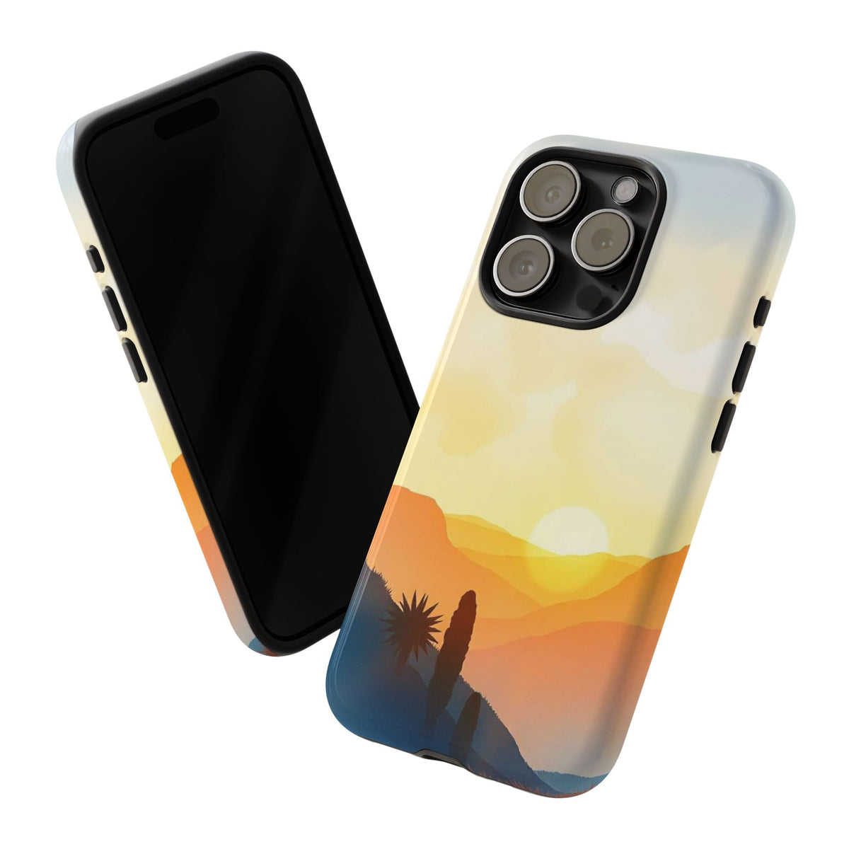 Watercolour Sunset Design Phone Case - Multicolor Phone Case