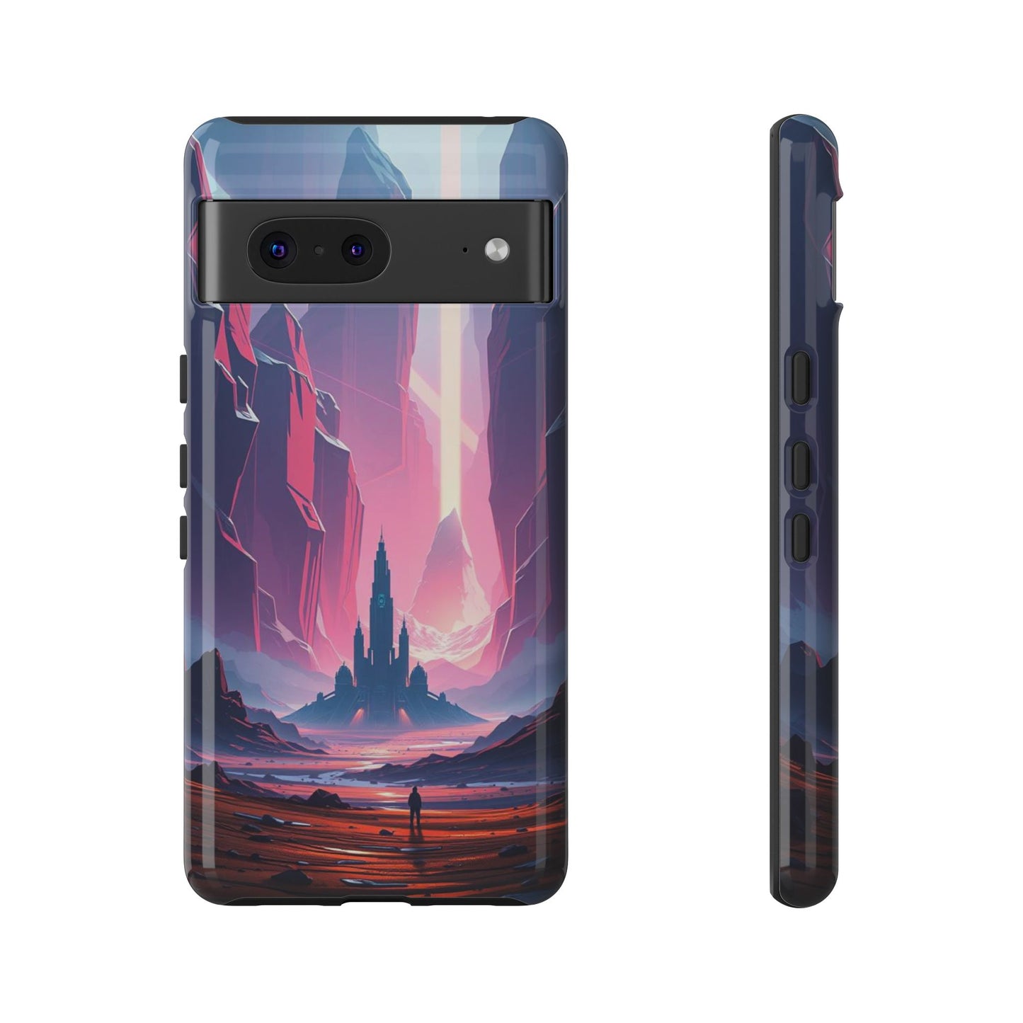 Google Pixel 7 / Glossy Phone Case - Alien Fortress Design Phone Case