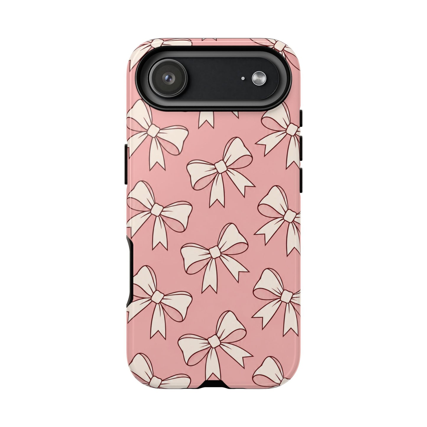 Chic Blush Pink Bow Pattern Phone Case