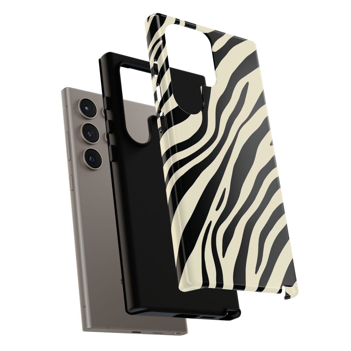 Modern Neutral Zebra Print Phone Case