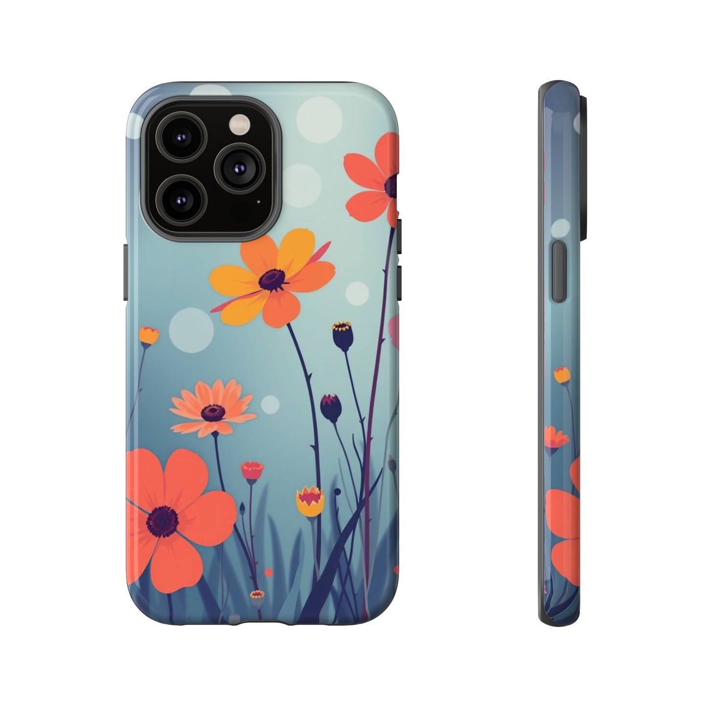 iPhone 14 Pro Max / Glossy Phone Case - Vibrant Wildflowers Design Phone Case