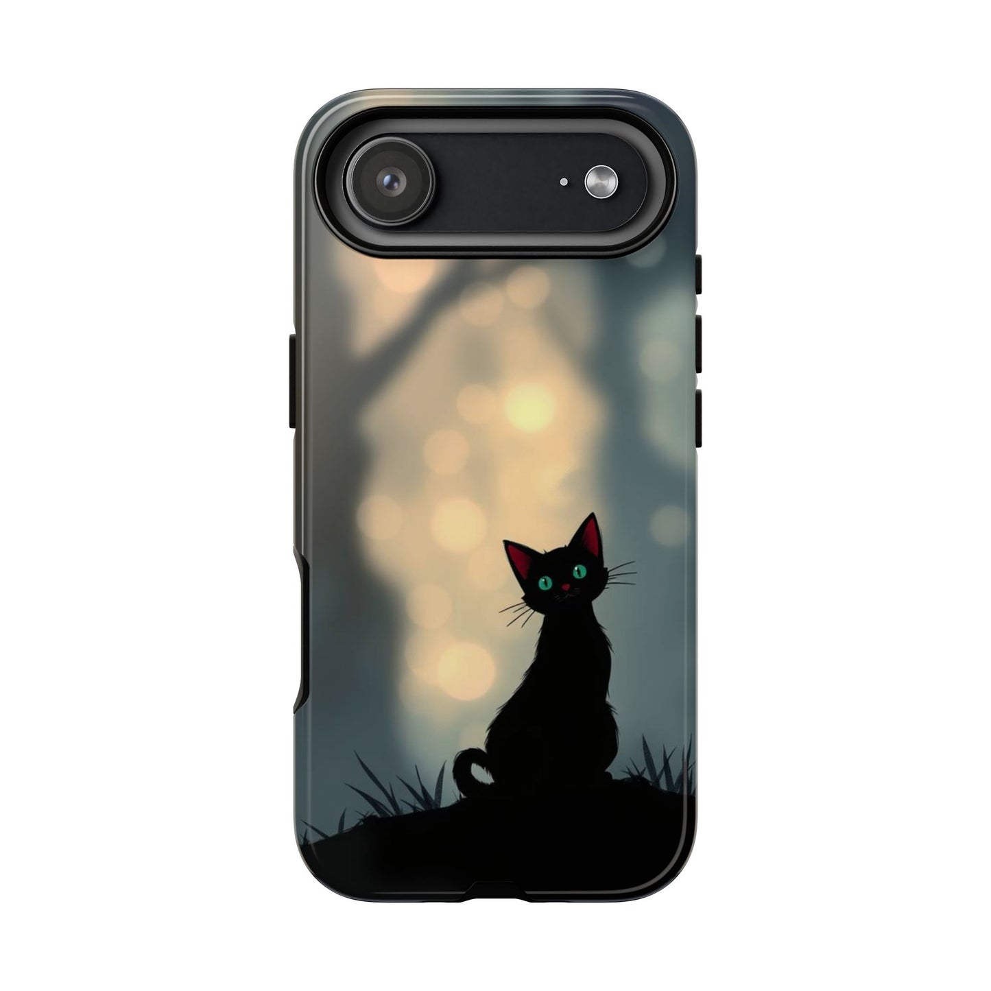 iPhone 17 Air / Glossy Phone Case - Gothic Cat Design Phone Case