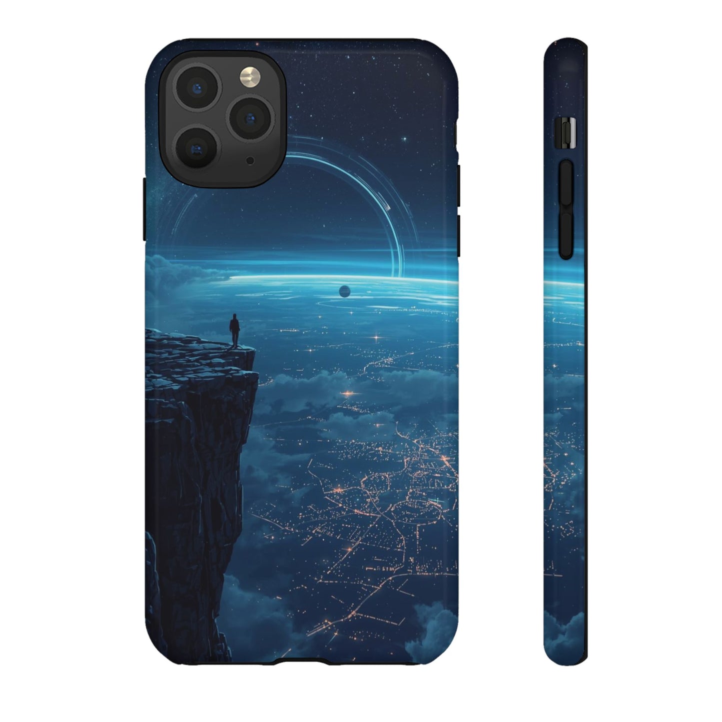 iPhone 11 Pro Max / Glossy Phone Case - Orbital Ring Horizon Sci-fi Phone Case