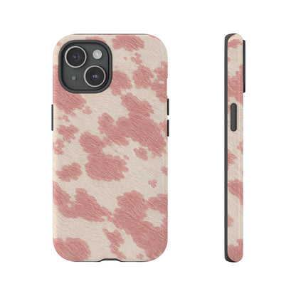Pretty Blush Cow Print Phone Case