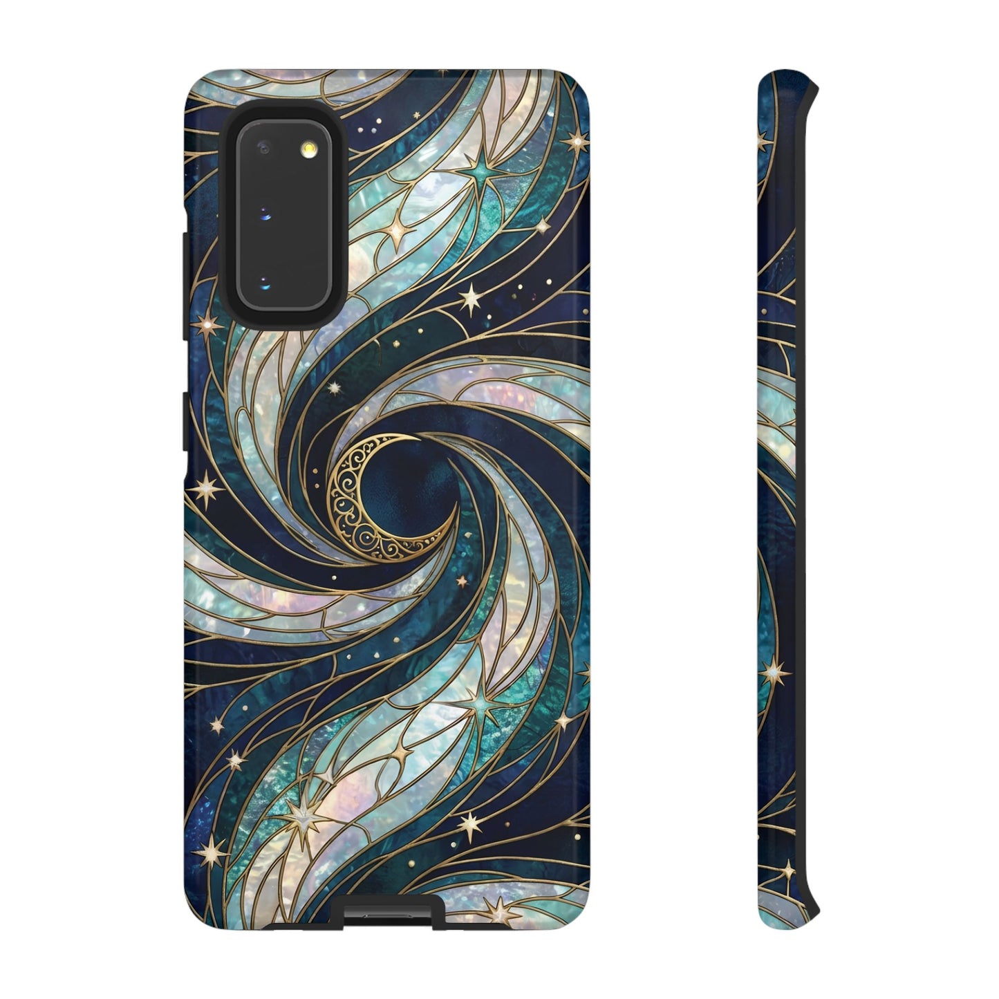 Elegant Navy & Teal Celestial Swirl Phone Case