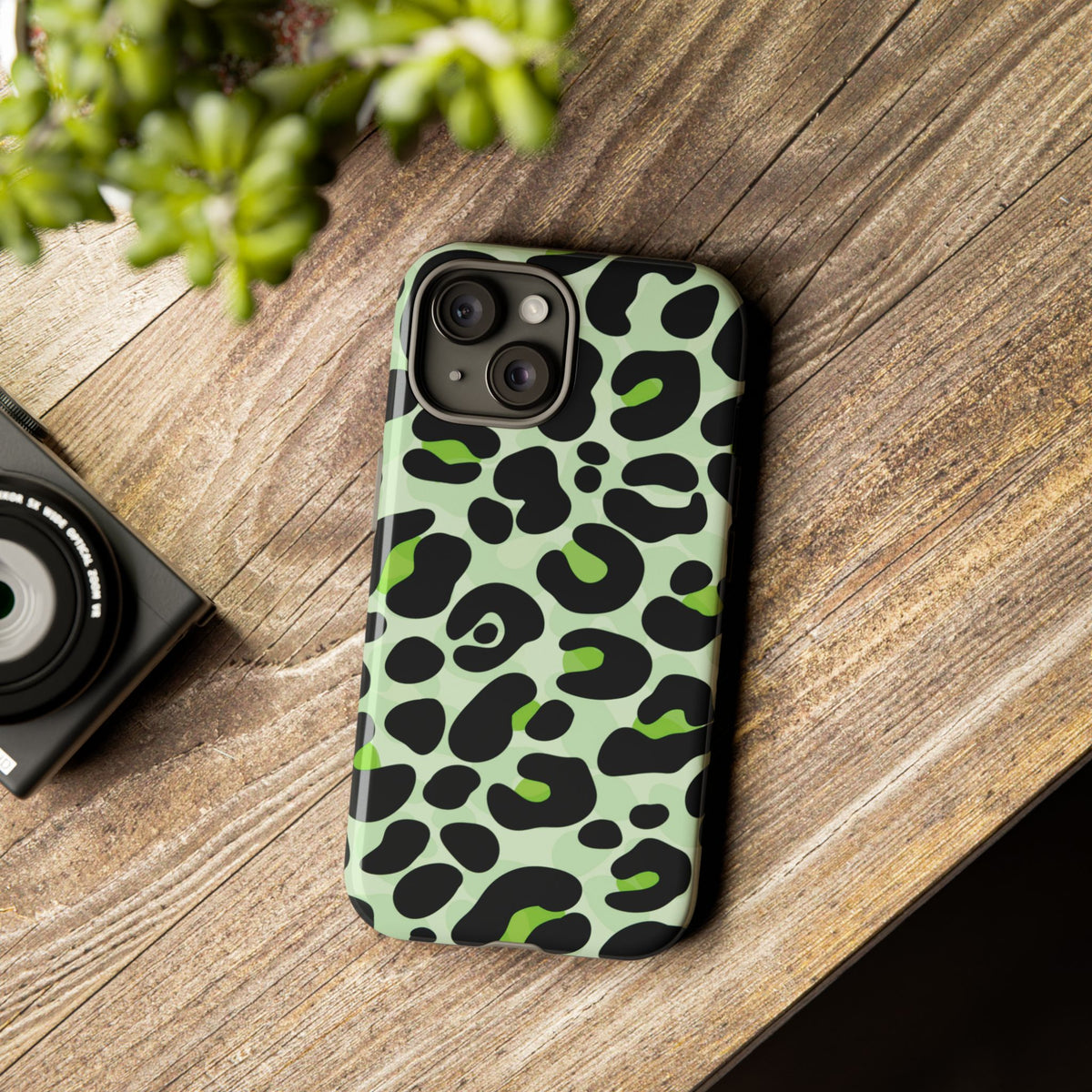 Fresh Mint Leopard Print Phone Case - Orange Phone Case