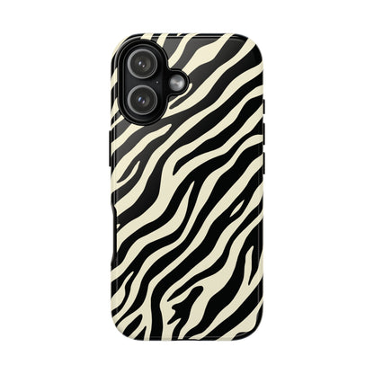 Chic Ivory Zebra Print Phone Case