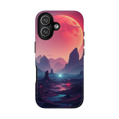 iPhone 17 / Glossy Phone Case - Alien Moon Landscape Design Phone Case