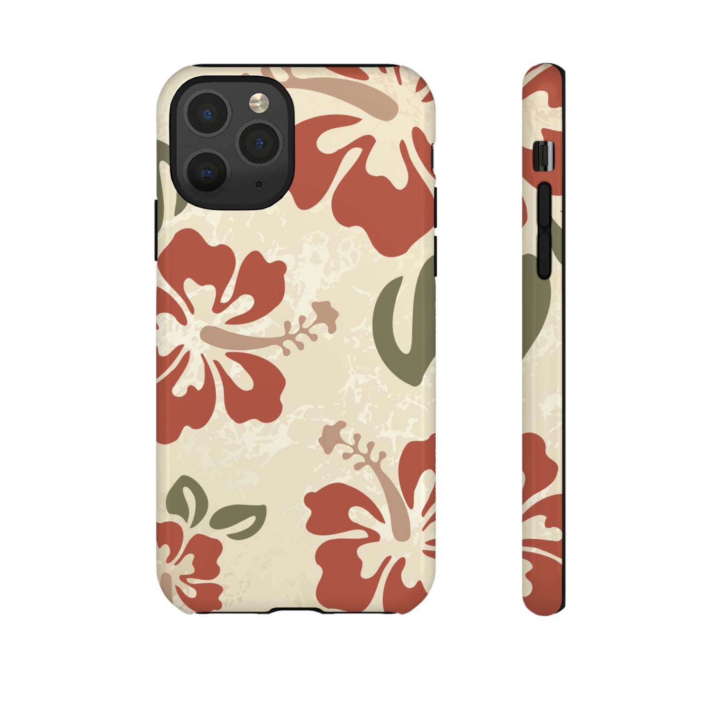 iPhone 11 Pro / Glossy Phone Case - ’Boho Chic Hibiscus Pattern #1’ Phone Case