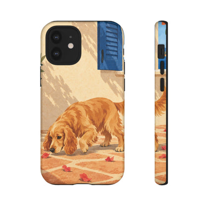 Cocker Spaniel Scent Trail Phone Case - Multicolor Phone Case - iPhone 12 Mini / Glossy