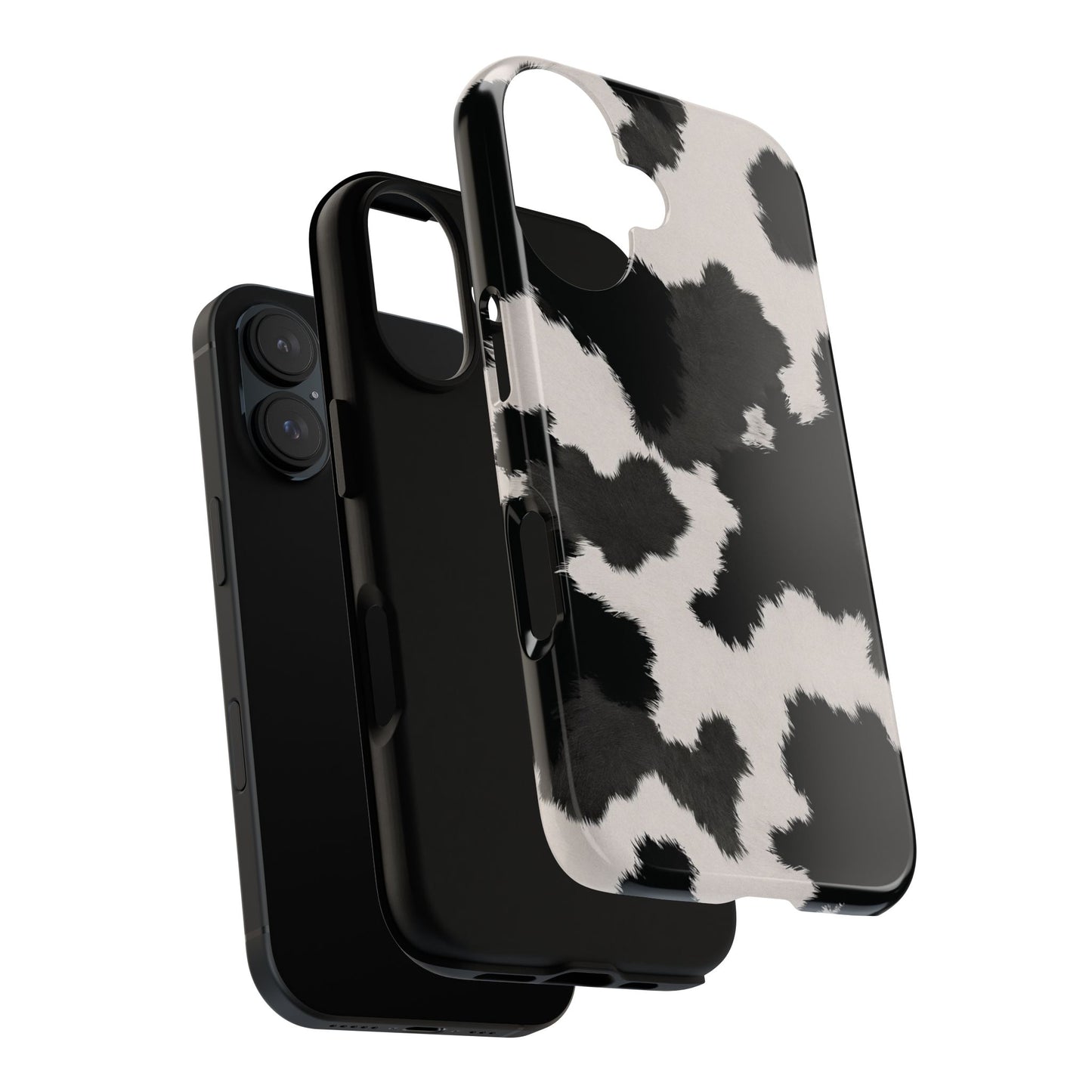 Modern Monochrome Cow Print Phone Case