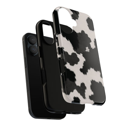 Modern Monochrome Cow Print Phone Case