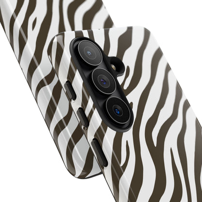 Stylish Mocha Zebra Print Phone Case