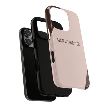Phone Case - Sassy Statement Case ’Main Character’ in Pink & Brown