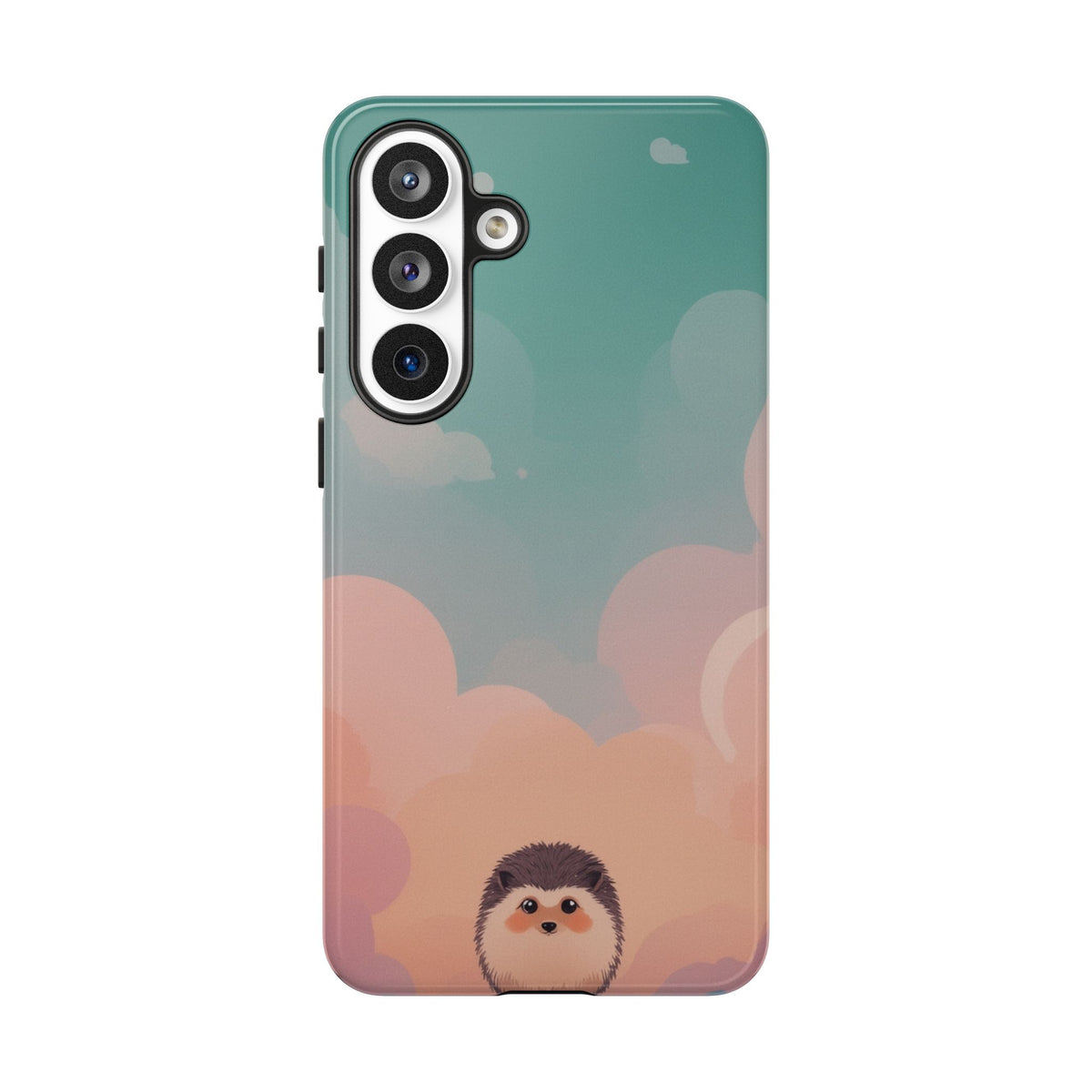 Cute Hedgehog & Cloud Design Phone Case - Multicolor Phone Case - Samsung Galaxy S26 Plus / Glossy