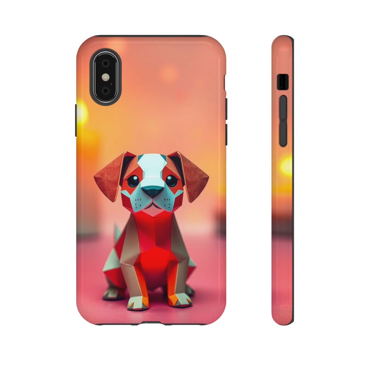 iPhone X / Glossy Phone Case - Origami Dog Design Phone Case