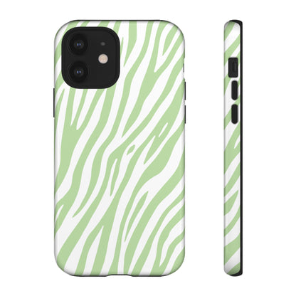Mint Tiger Print Phone Case