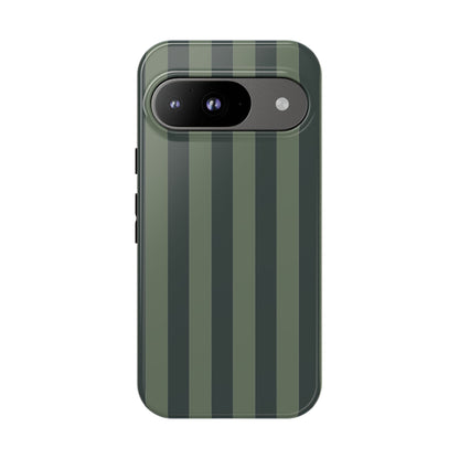 Dark Green Stripe Pattern Phone Case - Green Phone Case - Google Pixel 9 / Glossy