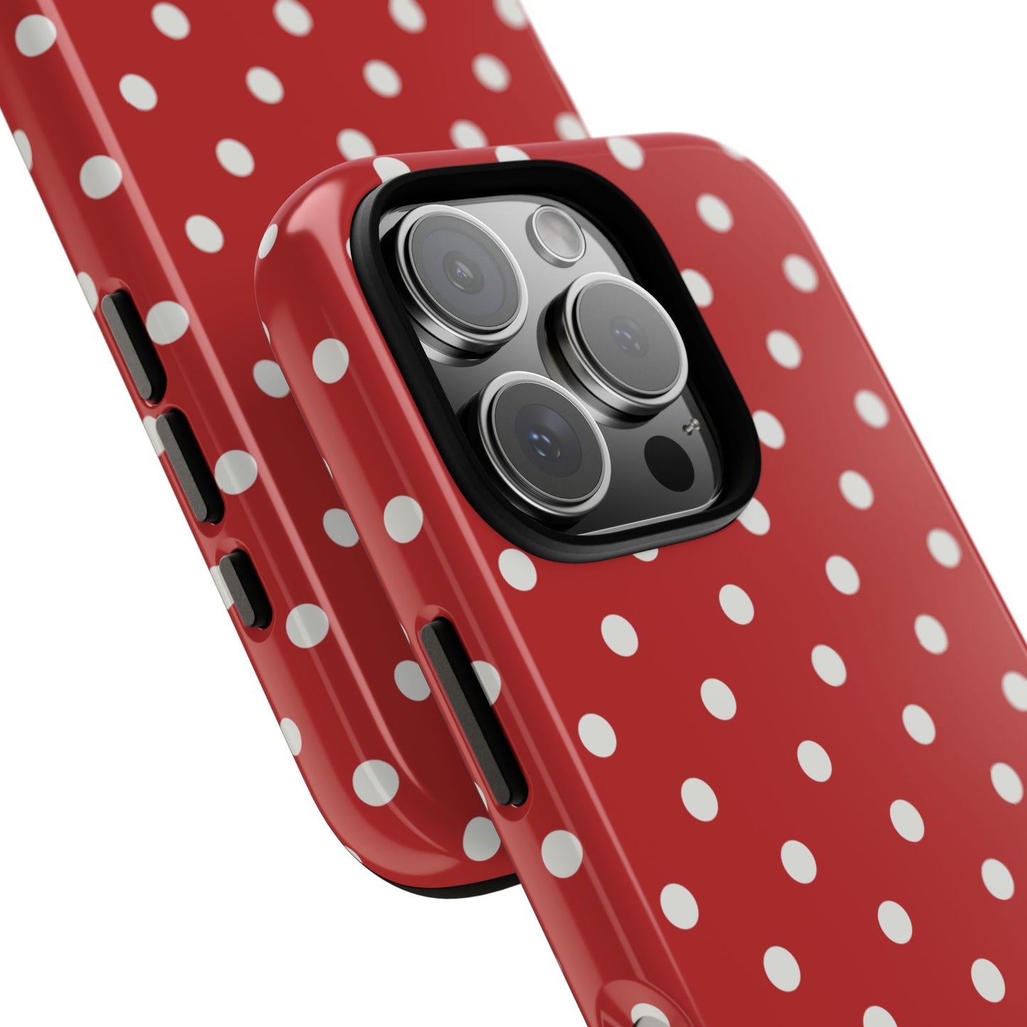 Red with White Dot Pattern Phone Case
