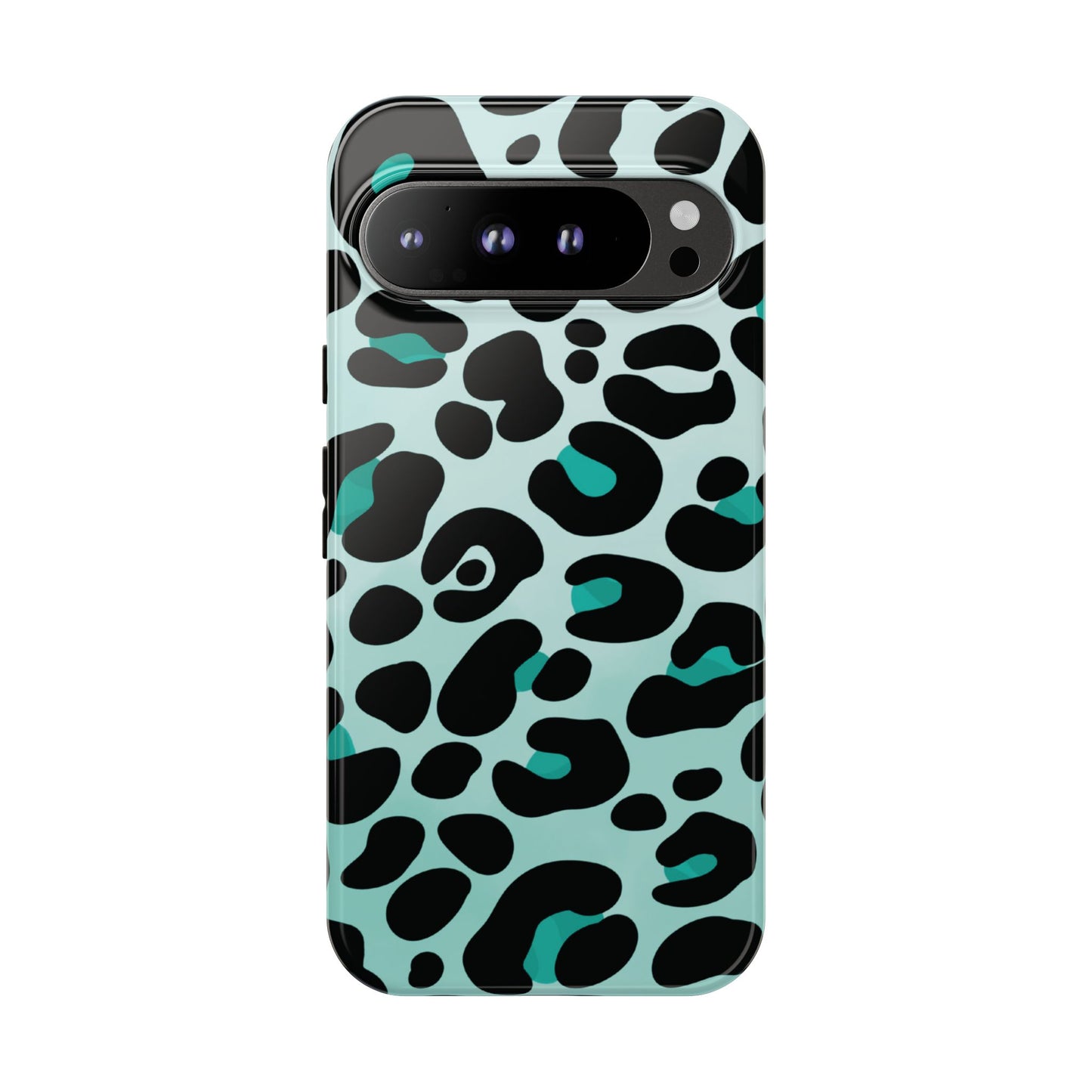 Cool Aqua Leopard Print Phone Case