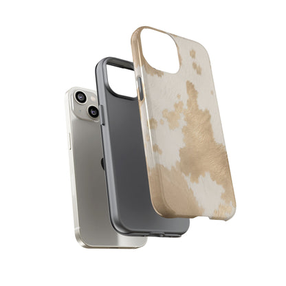 Elegant Champagne Cow Print Phone Case