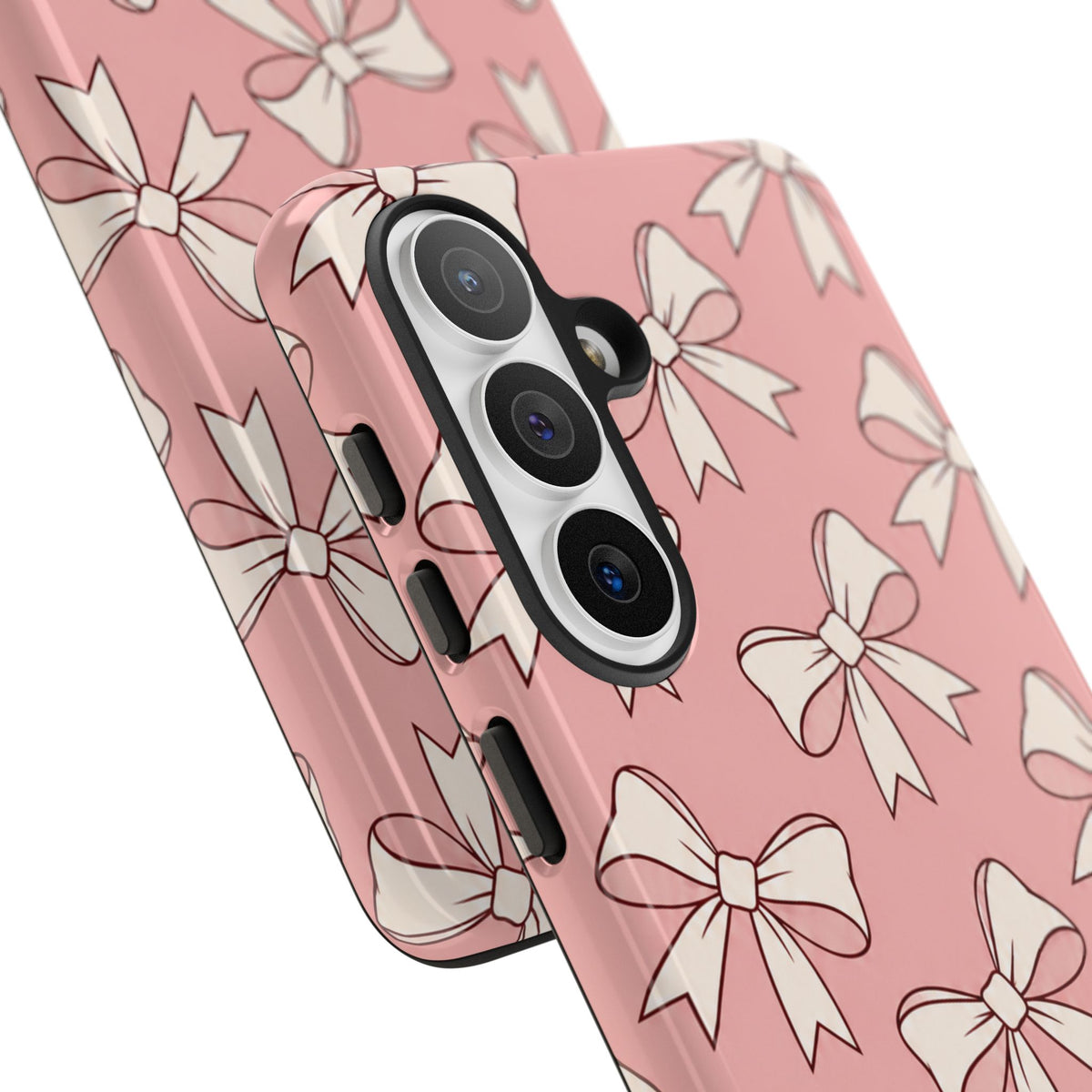 Chic Blush Pink Bow Pattern Phone Case