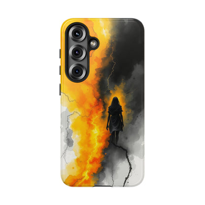 Samsung Galaxy S25 / Glossy Phone Case - Watercolour Gothic Silhouette of a Woman Phone Case