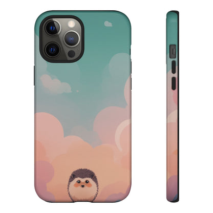 Cute Hedgehog & Cloud Design Phone Case - Multicolor Phone Case - iPhone 12 Pro Max / Glossy