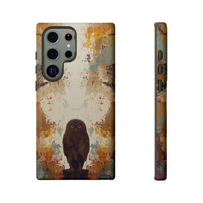 Samsung Galaxy S23 Ultra / Glossy Phone Case - Abstract Owl Design Phone Case