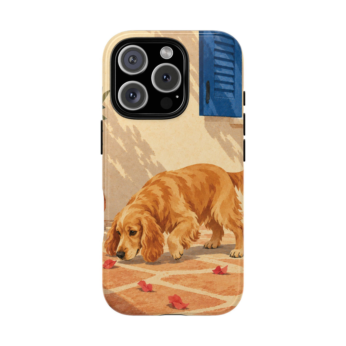 Cocker Spaniel Scent Trail Phone Case - Multicolor Phone Case - iPhone 16 Pro / Glossy