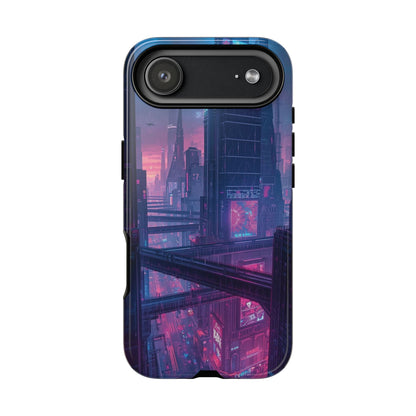 Neon Cyberpunk Megacity Sci-fi Phone Case - Blue Phone Case - iPhone 17 Air / Glossy