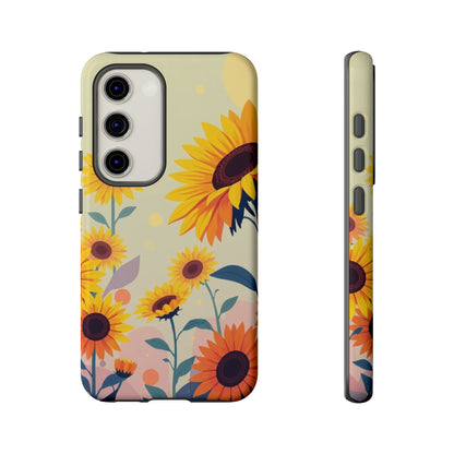 Modern Flat Sunflower Design Phone Case - Multicolor Phone Case - Samsung Galaxy S23 / Glossy