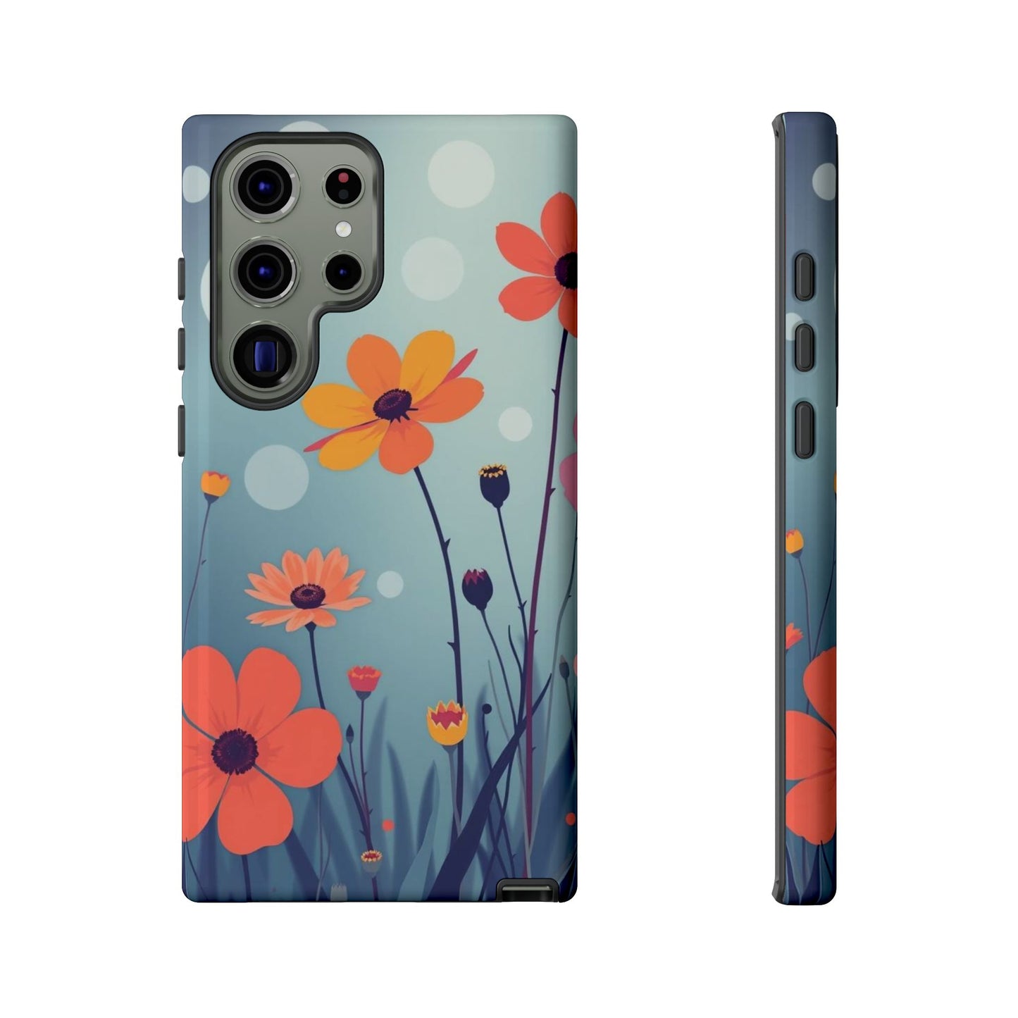 Samsung Galaxy S23 Ultra / Glossy Phone Case - Vibrant Wildflowers Design Phone Case