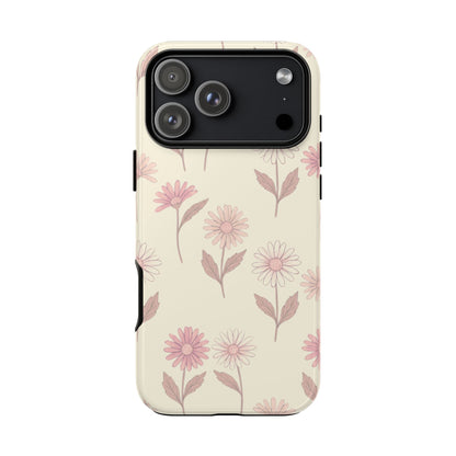 Pretty Blush Daisy Pattern Phone Case