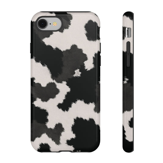 Modern Monochrome Cow Print Phone Case