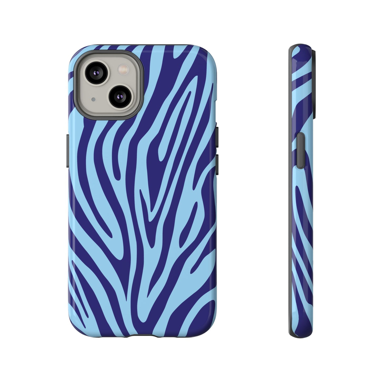 Boutique Sky Blue Tiger Print Phone Case