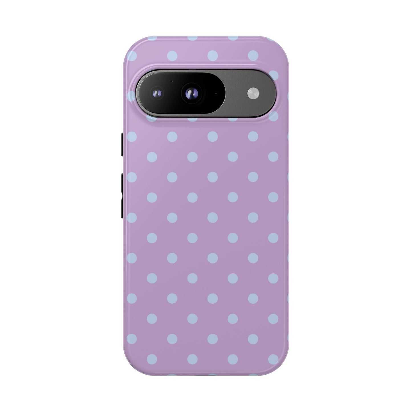 Trendy Lilac & Ice Blue Dot Pattern Phone Case
