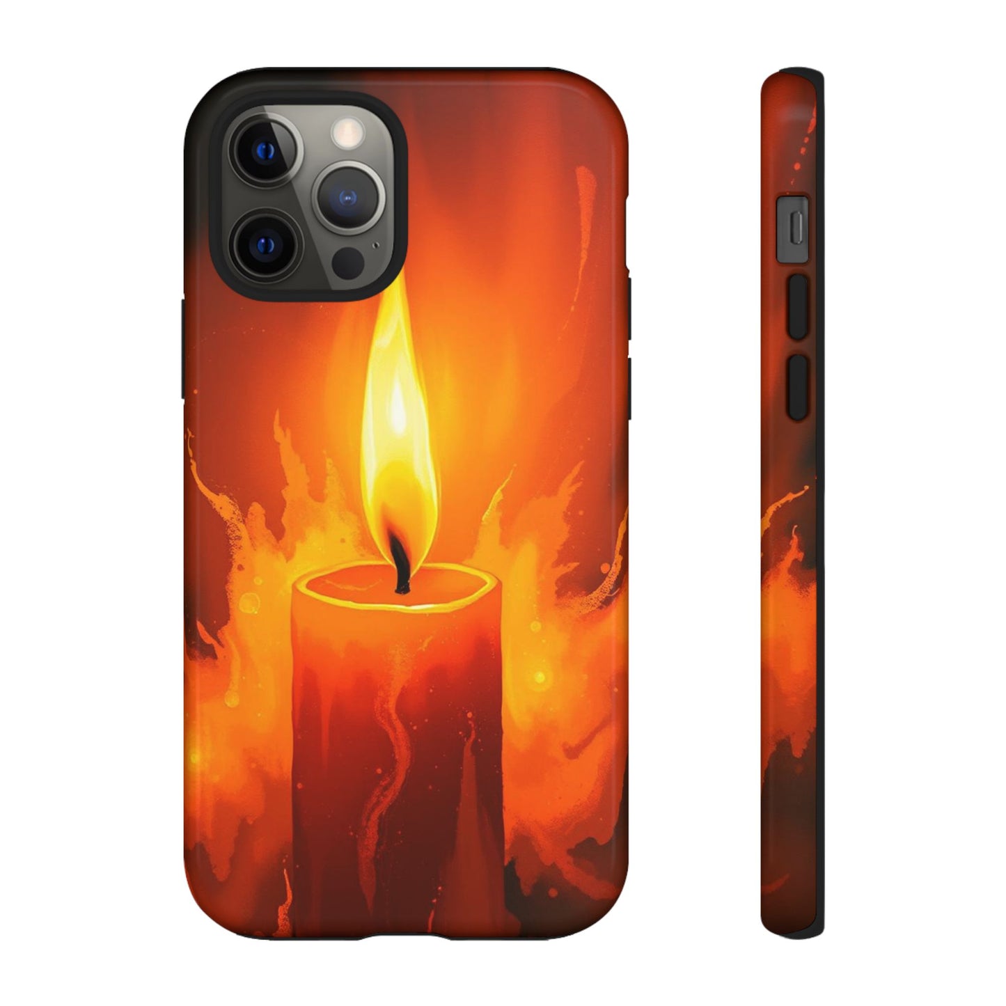 iPhone 12 Pro / Glossy Phone Case - Red Candle Phone Case