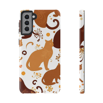 Samsung Galaxy S21 Plus / Glossy Phone Case - Abstract Cat Pattern Phone Case