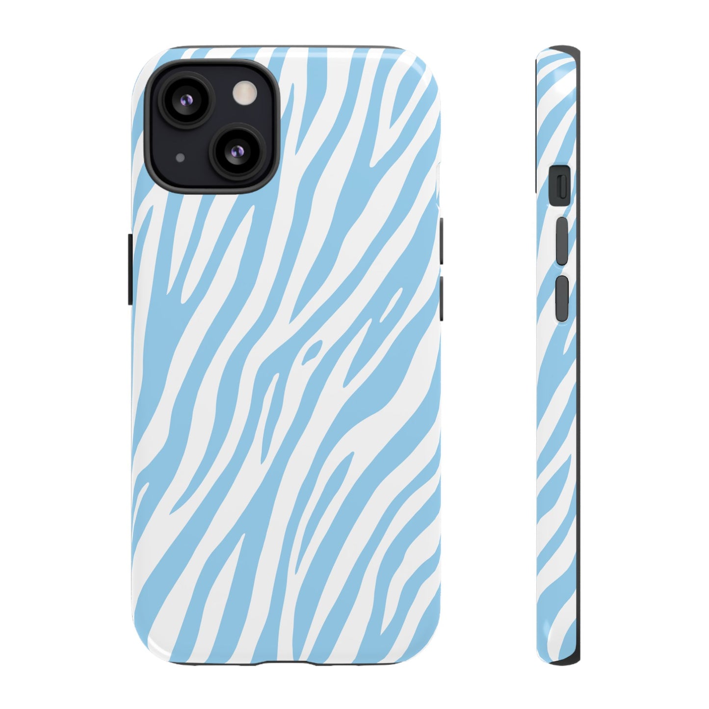 Sky Blue Tiger Print Phone Case