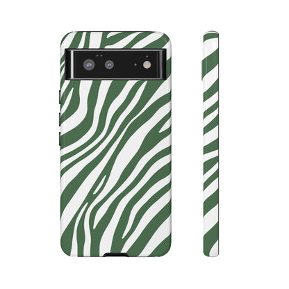 Modern Sage Zebra Print Phone Case