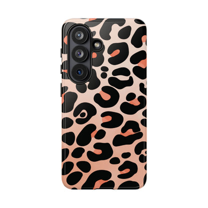 Elegant Peach Leopard Print Phone Case