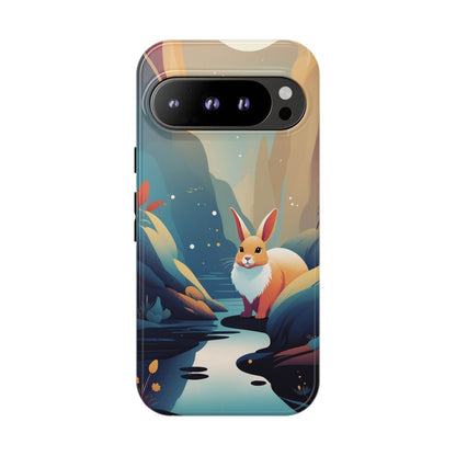 Stylised Rabbit Design Phone Case - Multicolor Phone Case - Google Pixel 9 Pro / Glossy