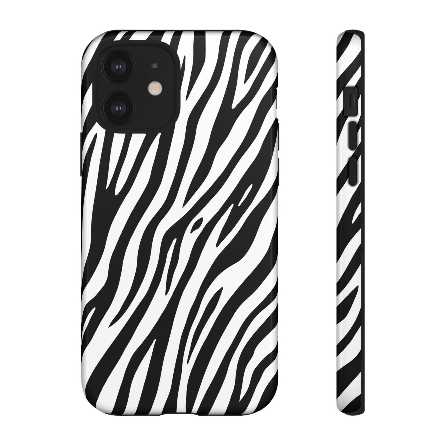 Monochrome Tiger Print Phone Case