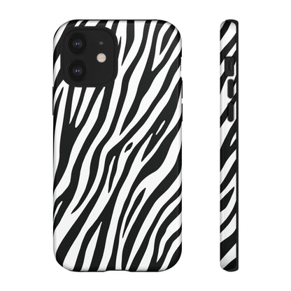Monochrome Tiger Print Phone Case