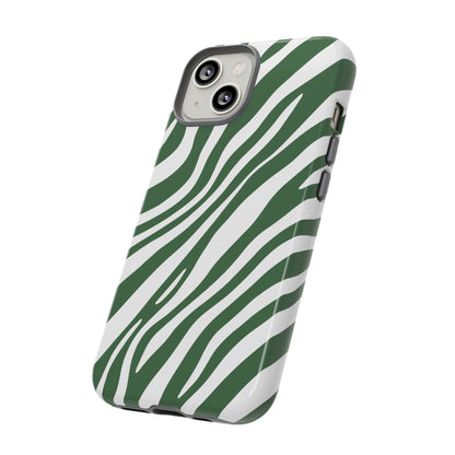 Modern Sage Zebra Print Phone Case