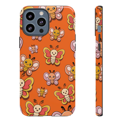 iPhone 13 Pro Max / Glossy Phone Case - Orange Butterfly Sticker Design Phone Case