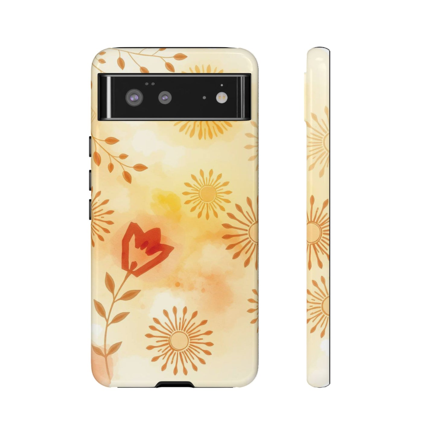 Google Pixel 6 / Glossy Phone Case - Boho Chic Watercolour Pattern Phone Case
