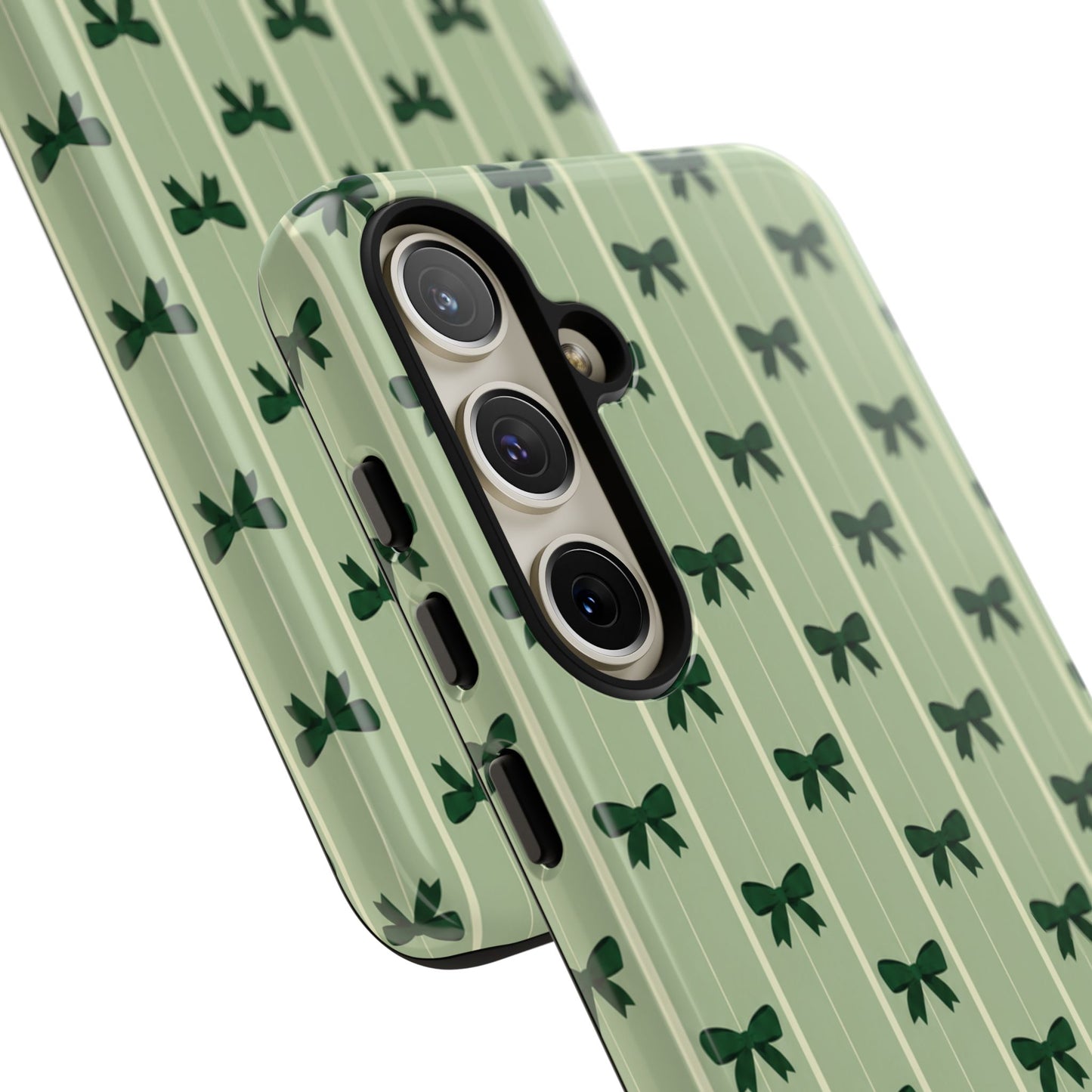 Retro Forest Green Bow Pattern Phone Case